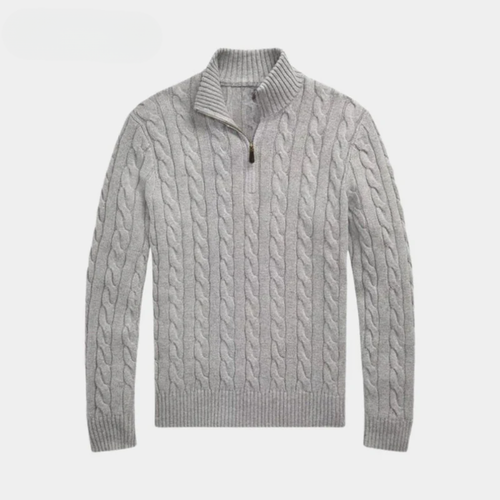 Chunky Timeless Knit-Zip Sweater